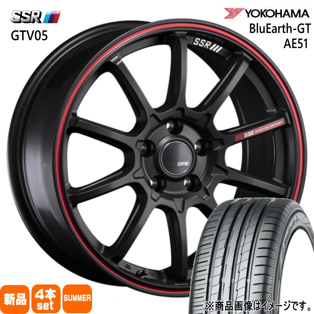 235/40R18 95W XL ブルーアース GT AE51 BluEarth-GT AE51 ヨコハマ YOKOHAMA 新品 夏用 サマータイヤ ホイール 4本セット SSR GTV05 18×8.0+38 5/114.3のサムネイル