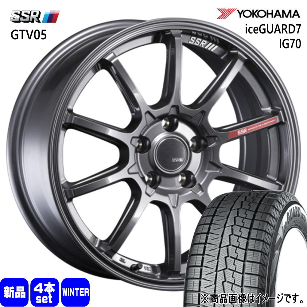 225/40R19 93Q XL アイスガード7 IG70 iceGUARD7 IG70 ヨコハマ YOKOHAMA 新品 冬用 スタッドレスタイヤ ホイール 4本セット SSR GTV05 19×8.0+45 5/114.3