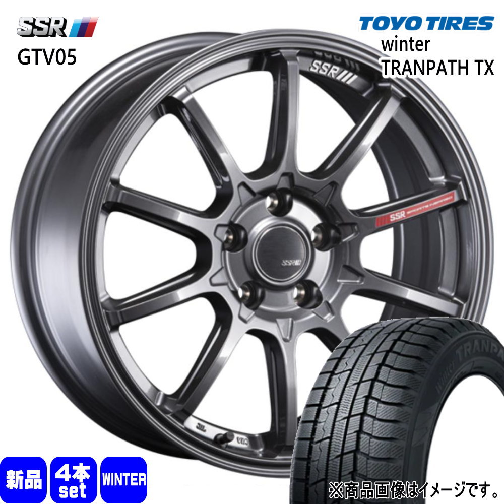 215/60R17 96Q ウィンタートランパス TX WinterTRANPATH TX トーヨータイヤ TOYOTIRES 新品 冬用 スタッドレスタイヤ ホイール 4本セット SSR GTV05 17×7.0+42 5/114.3