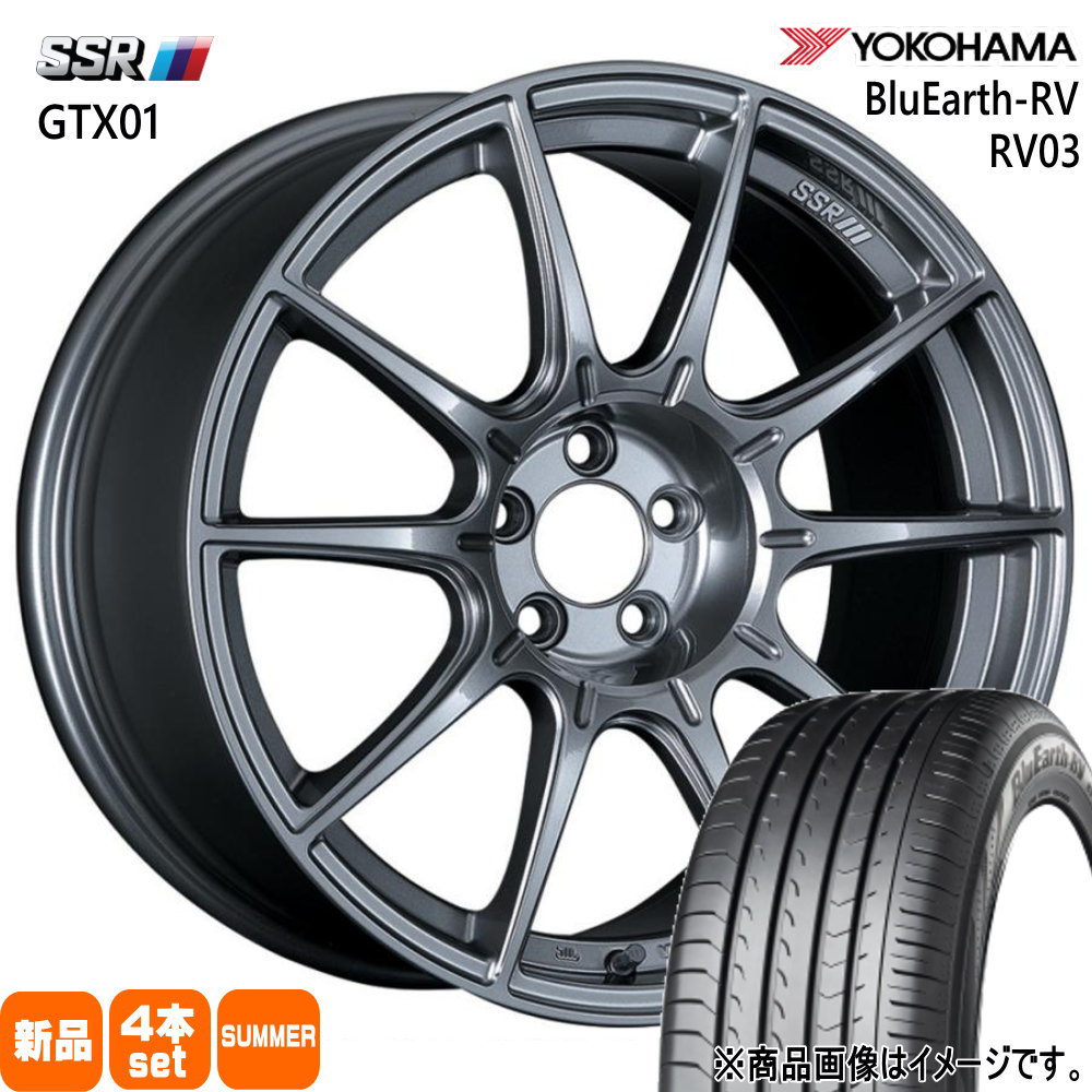 245/40R19 98W XL ブルーアース RV RV03 BluEarth-RV RV03 ヨコハマ YOKOHAMA 新品 夏用 サマータイヤ ホイール 4本セット SSR GTX01 19×8.5+38 5/114.3