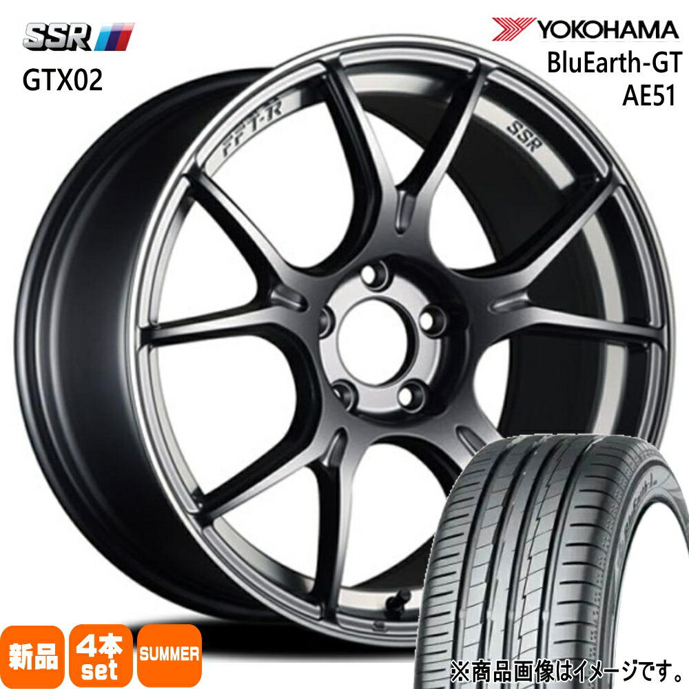 235/40R18 255/35R18 ブルーアース GT AE51 BluEarth-GT AE51 ヨコハマ YOKOHAMA 新品 夏用 サマータイヤ ホイール 4本セット SSR GTX02 18×F:8.5J R:9.5J F:+45 R:+45 5/114.3