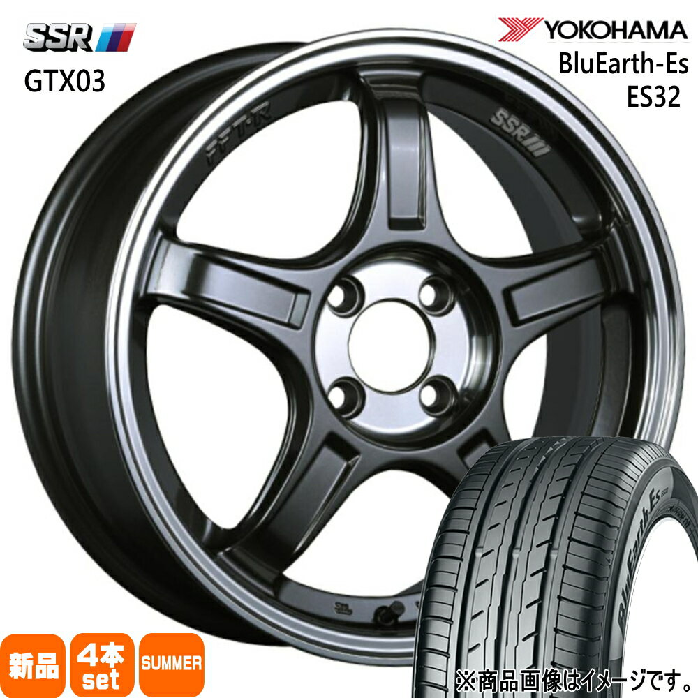 195/50R16 84V ブルーアース ES ES32 BluEarth-Es ES32 ヨコハマ YOKOHAMA 新品 夏用 サマータイヤ ホイール 4本セット SSR GTX03 16×6.5+48 4/114.3