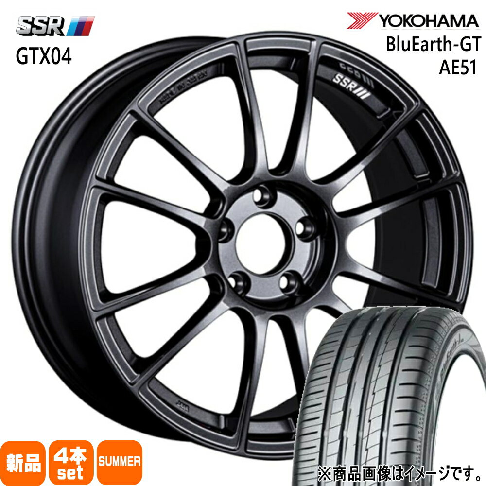 235/40R18 255/35R18 ブルーアース GT AE51 BluEarth-GT AE51 ヨコハマ YOKOHAMA 新品 夏用 サマータイヤ ホイール 4本セット SSR GTX04 18×F:8.5J R:9.5J F:+44 R:+40 5/114.3