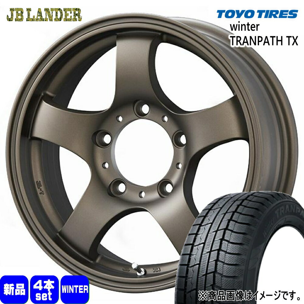 215/70R16 100Q ウィンタートランパス TX WinterTRANPATH TX トーヨータイヤ TOYOTIRES 新品 冬用 スタッドレスタイヤ ホイール 4本セット KIT JAPAN JB LANDER 16×5.5+22 5/139.7 16インチ