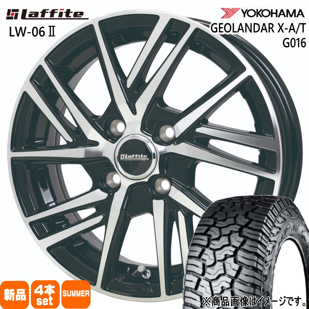 155/65R14 78/75Q LT ジオランダー X-AT G016 GEOLANDAR X-AT G016 ヨコハマ YOKOHAMA 新品 夏用 サマータイヤ ホイール 4本セット HOT STUFF CORPORATION Laffite LW-06 2 14×4.5+45 4/100 14インチ