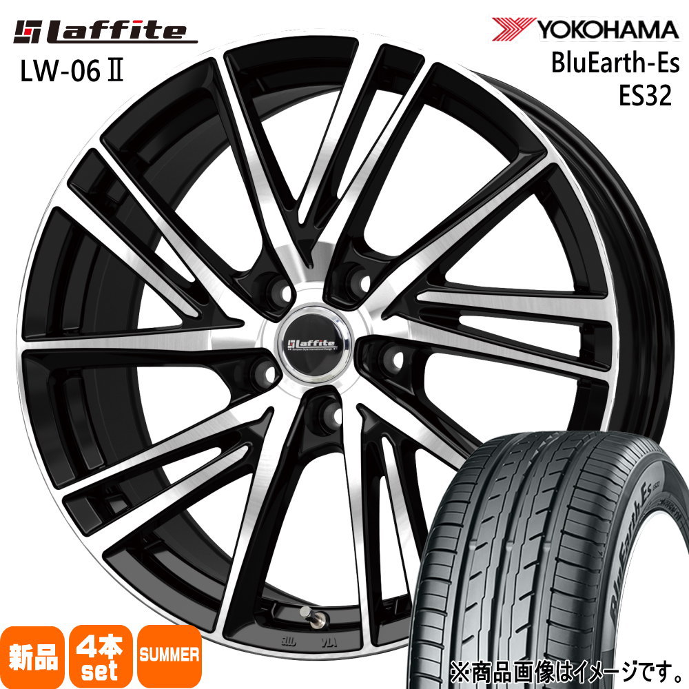 205/60R16 92H ブルーアース ES ES32 BluEarth-Es ES32 ヨコハマ YOKOHAMA 新品 夏用 サマータイヤ ホイール 4本セット HOT STUFF CORPORATION Laffite LW-06 2 16×6.5+53 5/114.3 16インチ
