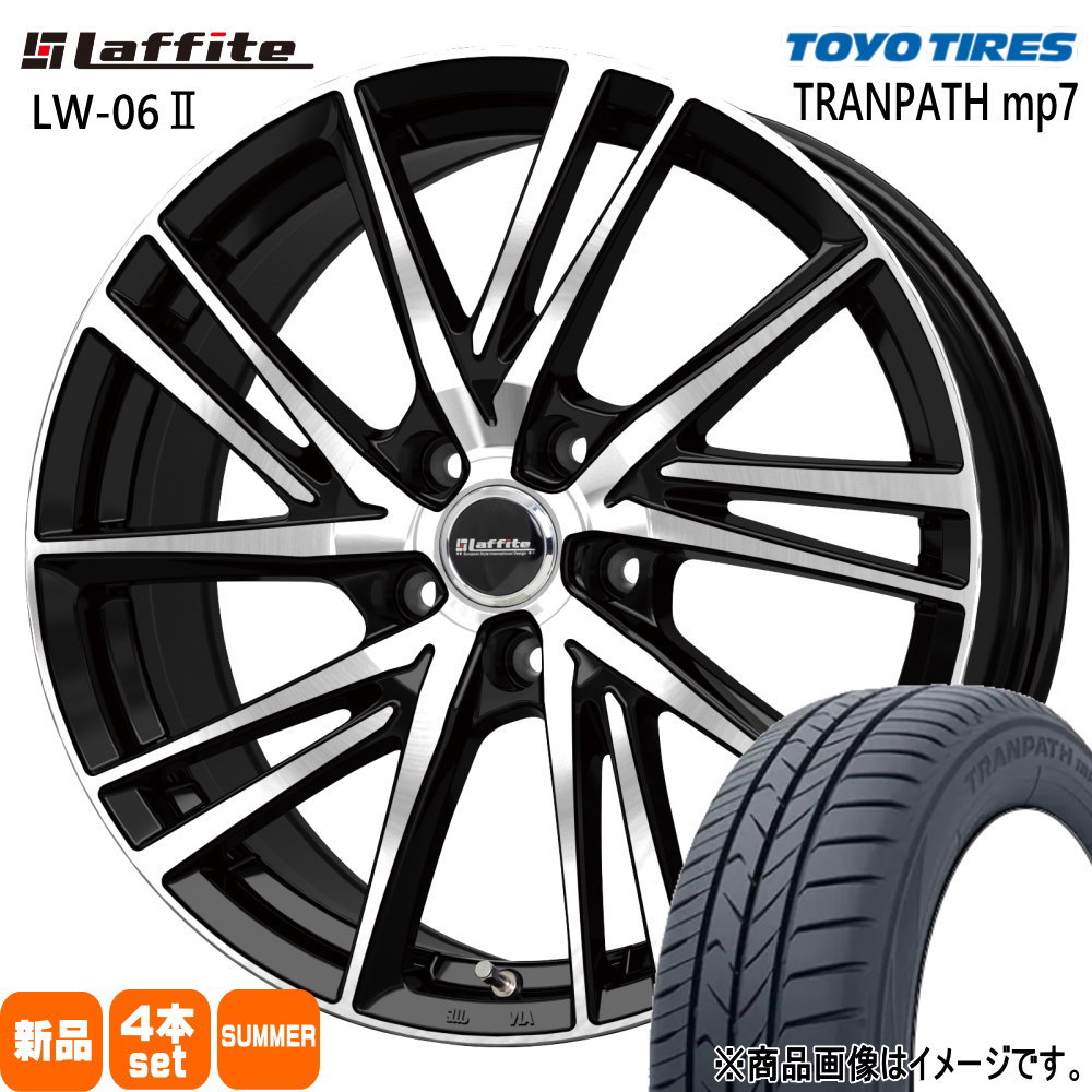 225/55R18 トランパス mp7 TRANPATH mp7 トーヨータイヤ TOYOTIRES 新品 夏用 サマータイヤ ホイール 4本セット HOT STUFF CORPORATION Laffite LW-06 2 18×7.0+55 5/114.3 18インチ