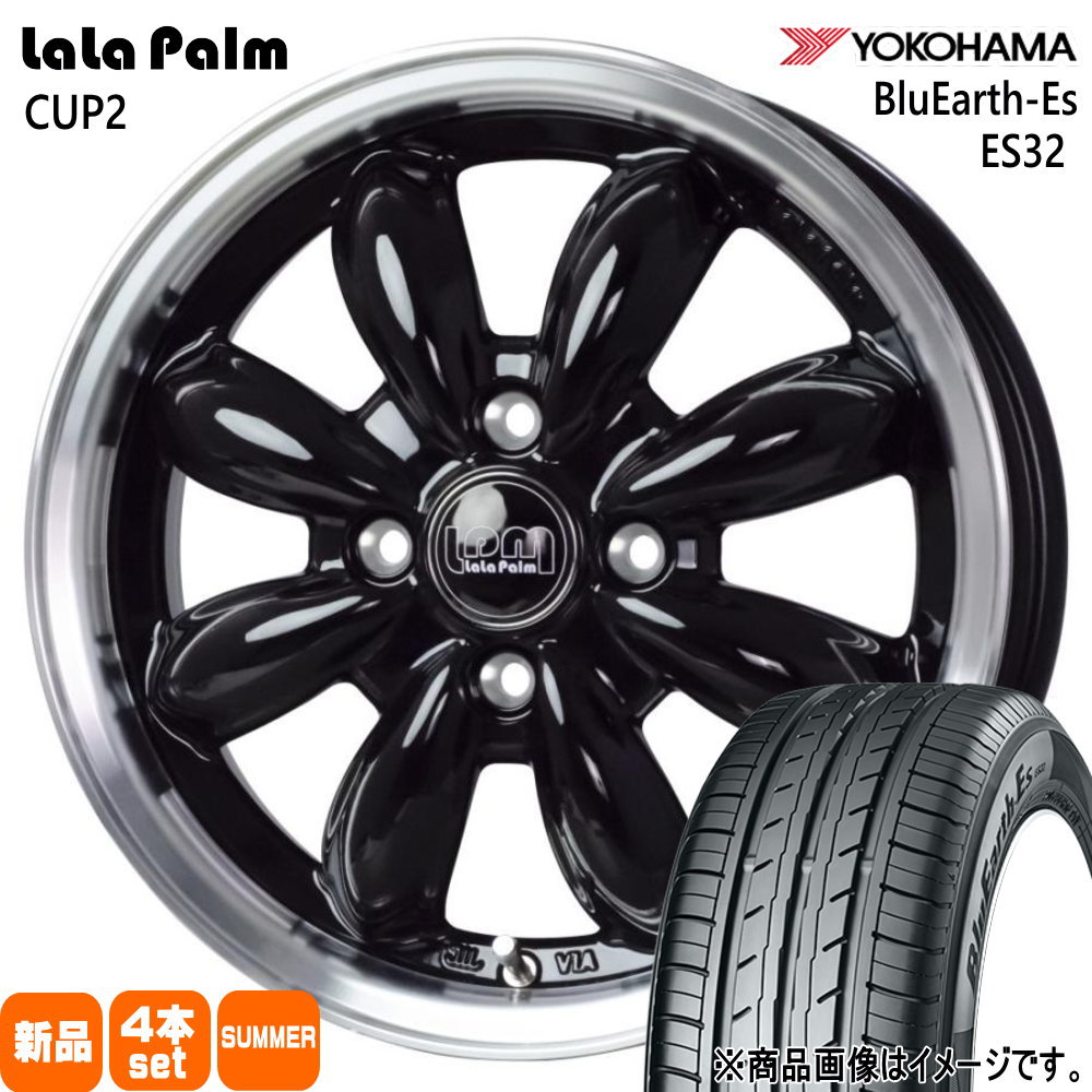 165/50R15 ブルーアース ES ES32 BluEarth-Es ES32 ヨコハマ YOKOHAMA 新品 夏用 サマータイヤ ホイール 4本セット HOT STUFF CORPORATION LaLaPalm CUP2 15×4.5+45 4/100