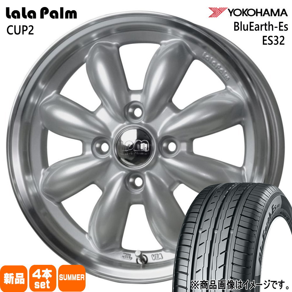165/50R15 ブルーアース ES ES32 BluEarth-Es ES32 ヨコハマ YOKOHAMA 新品 夏用 サマータイヤ ホイール 4本セット HOT STUFF CORPORATION LaLaPalm CUP2 15×4.5+45 4/100