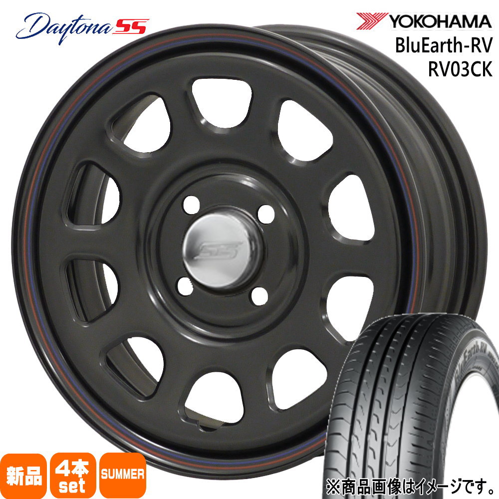 165/70R14 81H ブルーアース RV R03ck BluEarth-RV RV03CK ヨコハマ YOKOHAMA 新品 夏用 サマータイヤ ホイール 4本セット MLJ Dyatona SS 14×5.0+42 4/100 14インチ