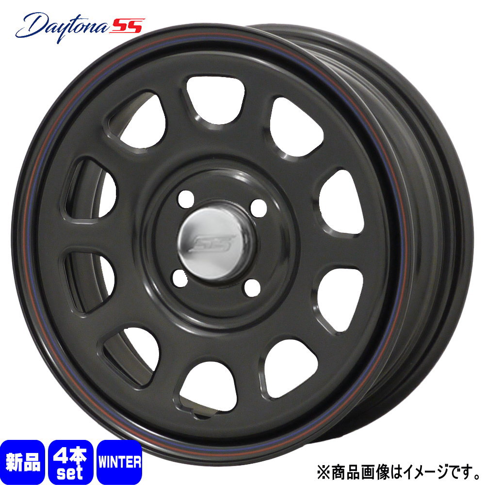 155/55R14 銘柄指定不可 輸入タイヤ 輸入タイヤ 輸入タイヤ 新品 冬用 スタッドレスタイヤ ホイール 4本セット MLJ Dyatona SS 14×5.0+42 4/100 14インチ
