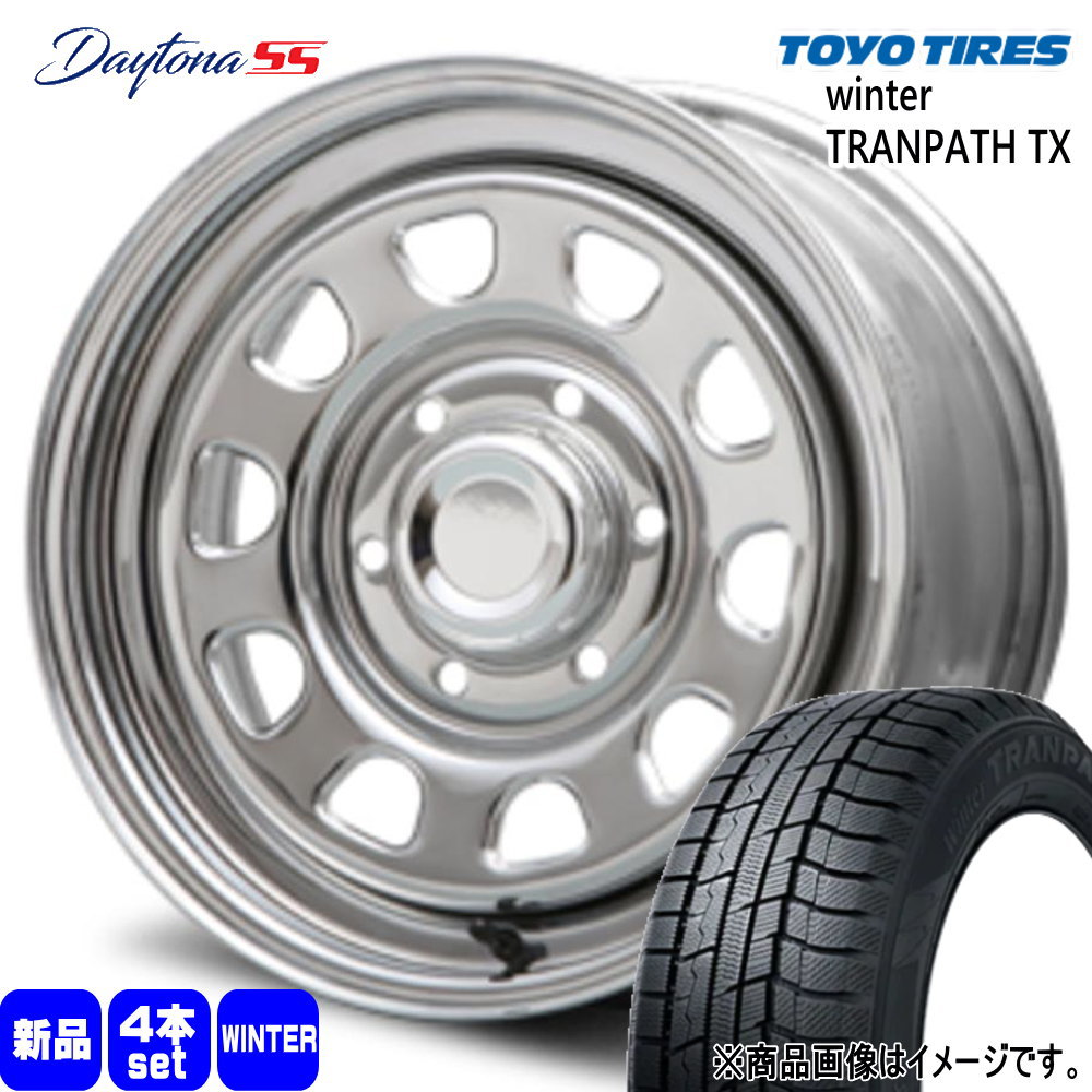 215/70R16 100Q ウィンタートランパス TX WinterTRANPATH TX トーヨータイヤ TOYOTIRES 新品 冬用 スタッドレスタイヤ ホイール 4本セット MLJ Dyatona SS 16×6.5+45 6/139.7 16インチ