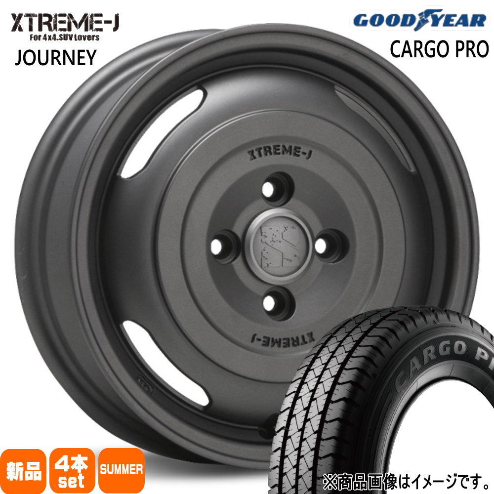 175/80R14 99/98N LT カーゴプロ CARGO PRO グッドイヤー GOODYEAR 新品 夏用 サマータイヤ ホイール 4本セット MLJ XTREME-J JOURNEY 14×5.0+42 4/114.3 14インチ