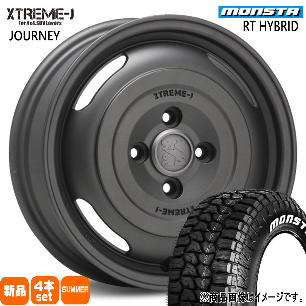 155/65R14 81S XL RTハイブリッド RT HYBRID モンスタ MONSTA 新品 夏用 サマータイヤ ホイール 4本セット MLJ XTREME-J JOURNEY 14×4.5+43 4/100 14インチ