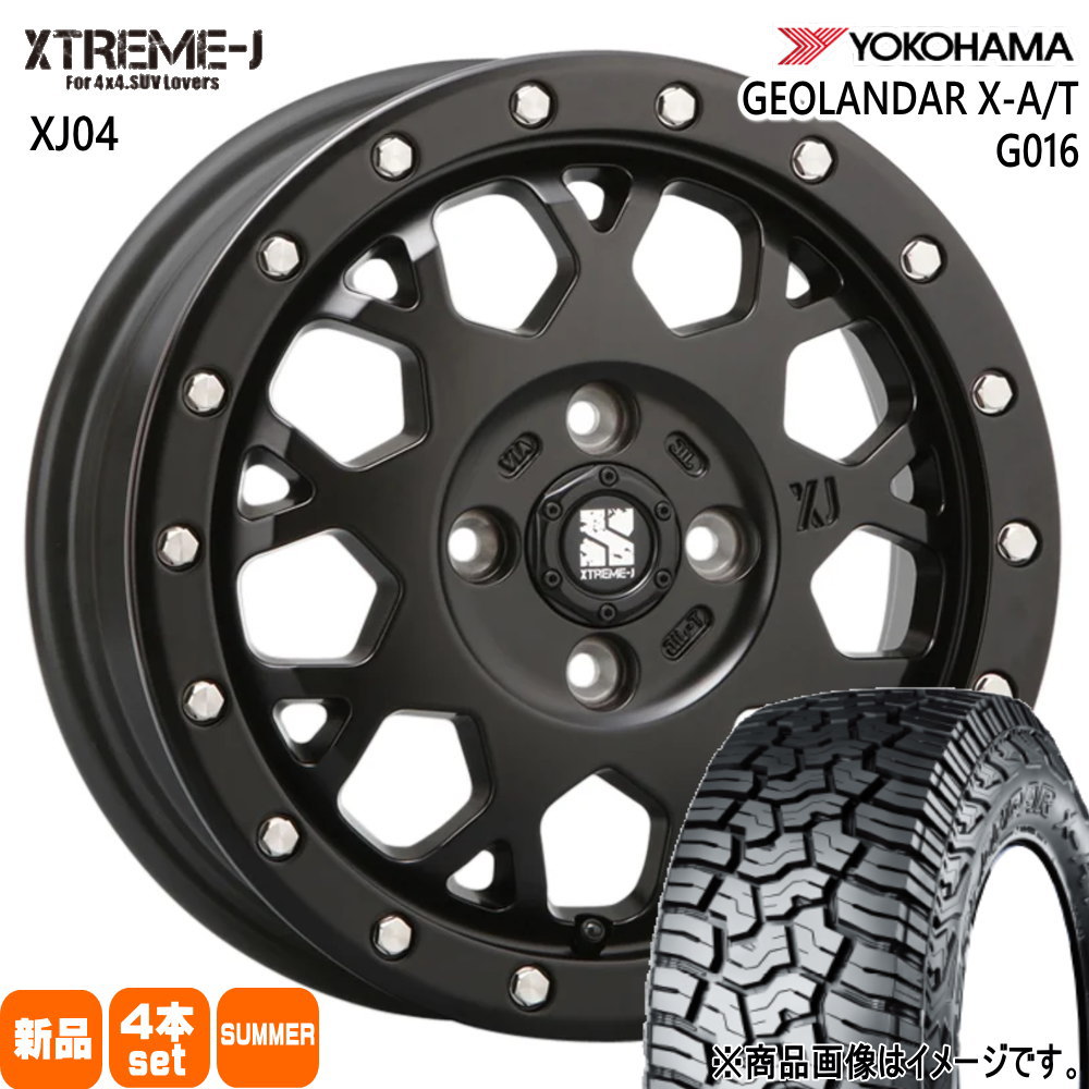 155/65R14 78/75Q LT ジオランダー X-AT G016 GEOLANDAR X-AT G016 ヨコハマ YOKOHAMA 新品 夏用 サマータイヤ ホイール 4本セット MLJ XTREME-J XJ04 14×4.5+43 4/100 14インチ