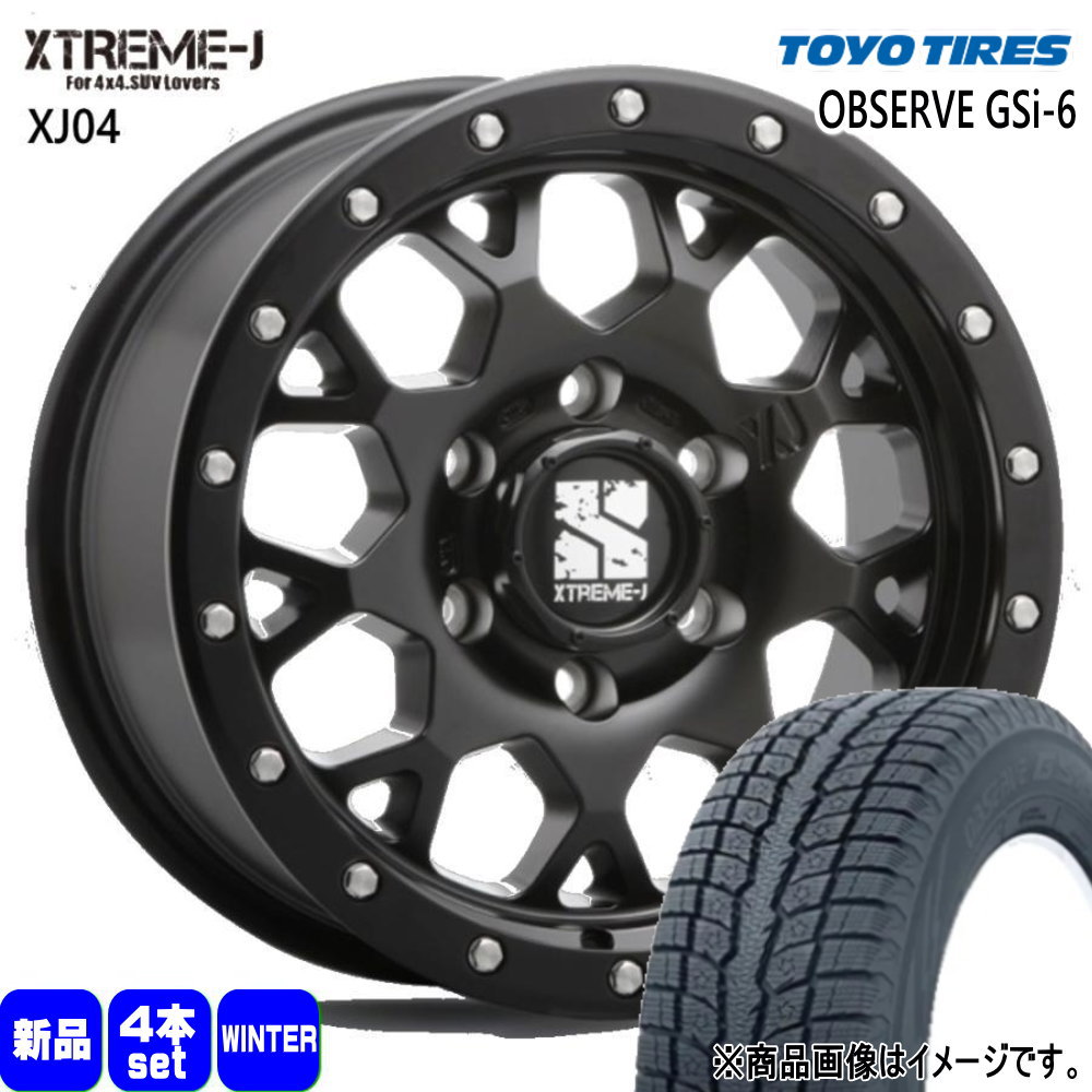 265/65R17 112Q オブザーブ GSi6 OBSERVE GSi-6 トーヨータイヤ TOYOTIRES 新品 冬用 スタッドレスタイヤ ホイール 4本セット MLJ XTREME-J XJ04 17×8.0+20 6/139.7 17インチ