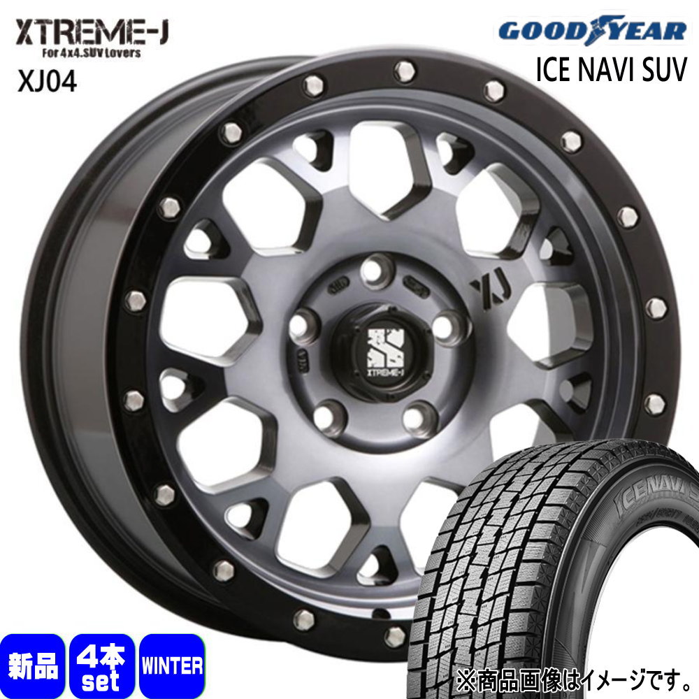 285/60R18 116Q アイスナビ SUV ICE NAVI SUV グッドイヤー GOODYEAR 新品 冬用 スタッドレスタイヤ ホイール 4本セット MLJ XTREME-J XJ04 18×8.0+20 6/139.7 18インチ