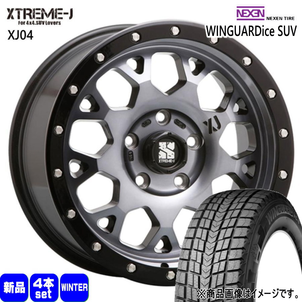 285/60R18 116Q ウィンガードアイス SUV WINGUARDice SUV ネクセン NEXEN 新品 冬用 スタッドレスタイヤ ホイール 4本セット MLJ XTREME-J XJ04 18×8.0+20 6/139.7 18インチ