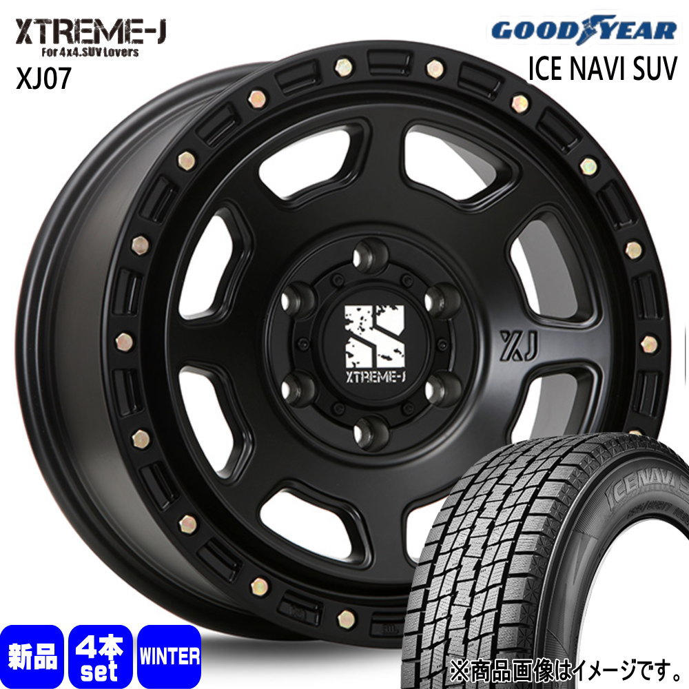265/70R17 115Q アイスナビ SUV ICE NAVI SUV グッドイヤー GOODYEAR 新品 冬用 スタッドレスタイヤ ホイール 4本セット MLJ XTREME-J XJ07 17×8.0+20 6/139.7 17インチ