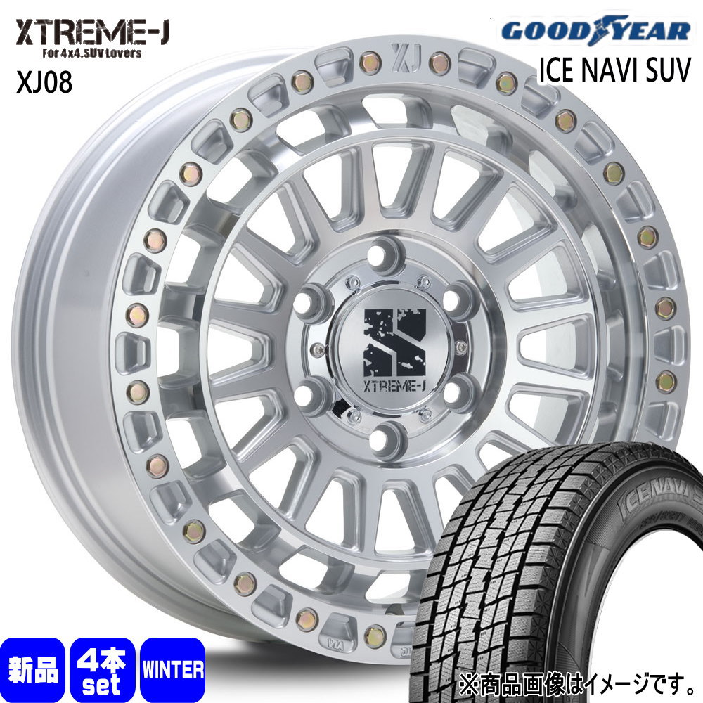 265/70R17 115Q アイスナビ SUV ICE NAVI SUV グッドイヤー GOODYEAR 新品 冬用 スタッドレスタイヤ ホイール 4本セット MLJ XTREME-J XJ08 17×8.0+20 6/139.7 17インチ