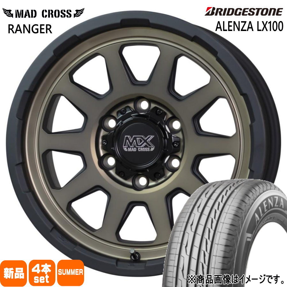 265/65R17 112H アレンザ LX100 ALENZA LX100 ブリヂストン BRIDGESTONE 新品 夏用 サマータイヤ ホイール 4本セット HOT STUFF CORPORATION MAD CROSS RANGER 17×8.0+20 6/139.7