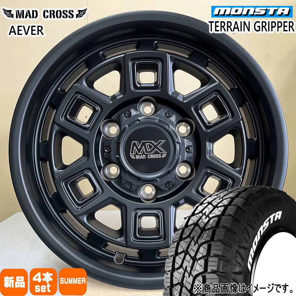 215/70R16 107/105Q LT テレーングリッパー TERRAIN GRIPPER モンスタ MONSTA 新品 夏用 サマータイヤ ホイール 4本セット HOT STUFF CORPORATION MAD CROSS AEVER 16×6.5+48 6/139.7 16インチ