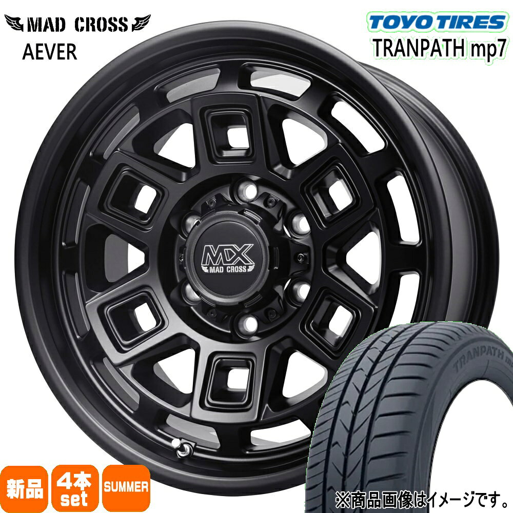 215/65R16 トランパス mp7 TRANPATH mp7 トーヨータイヤ TOYOTIRES 新品 夏用 サマータイヤ ホイール 4本セット HOT STUFF CORPORATION MAD CROSS AEVER 16×6.5+48 6/139.7