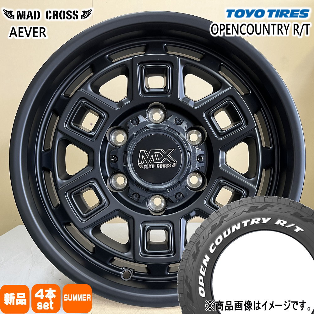 215/65R16 109/107Q LT オープンカントリー RT OPENCOUNTRY R/T トーヨータイヤ TOYOTIRES 新品 夏用 サマータイヤ ホイール 4本セット HOT STUFF CORPORATION MAD CROSS AEVER 16×6.5+48 6/139.7 16インチ