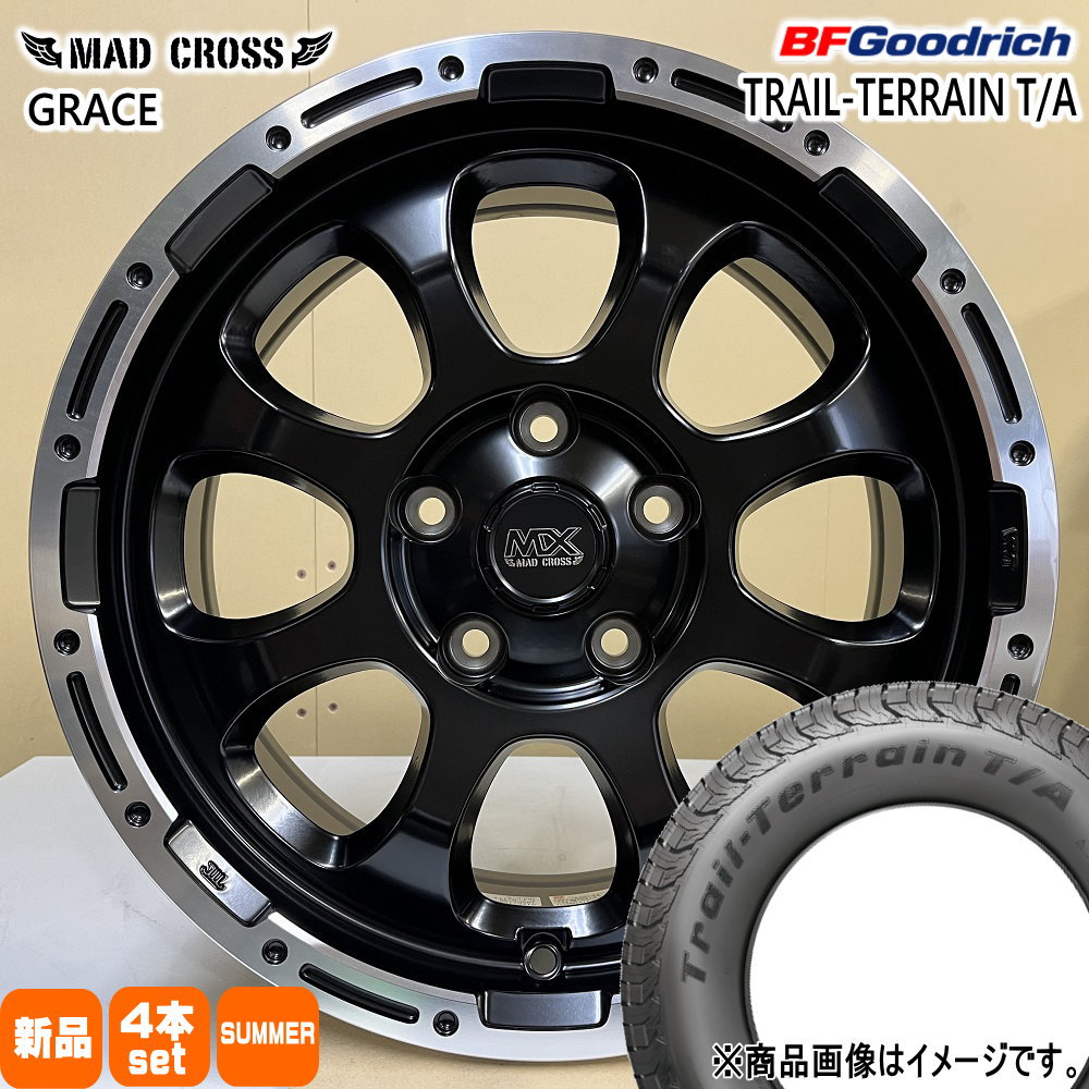 215/60R17 96H トレイルテレーン T/A TRAIL-TERRAIN T/A BFグッドリッチ BF.Goodrich 新品 夏用 サマータイヤ ホイール 4本セット HOT STUFF CORPORATION MAD CROSS GRACE 17×7.0+38 5/114.3 17インチ