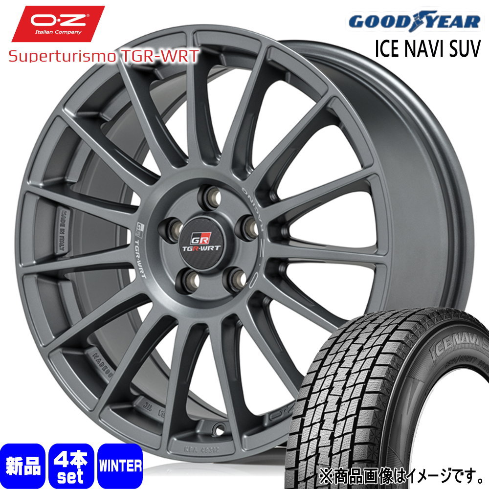 215/50R18 92Q アイスナビ SUV ICE NAVI SUV グッドイヤー GOODYEAR 新品 冬用 スタッドレスタイヤ ホイール 4本セット OZ RACING Superturismo TGR-WRT 18×8.0+45 5/114.3 18インチ