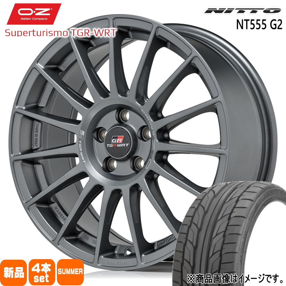 225/35R20 90W XL エヌティー ゴーゴーゴ ジーツー NT555G2 ニットー NITTO 新品 夏用 サマータイヤ ホイール 4本セット OZ RACING Superturismo TGR-WRT 20×8.5+42 5/114.3 20インチ