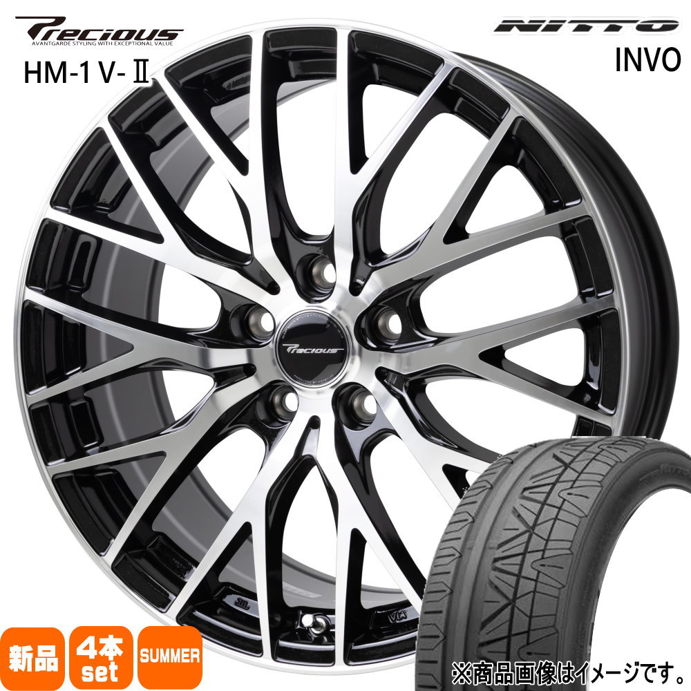 245/40R19 98W XL インヴォ INVO ニットー NITTO 新品 夏用 サマータイヤ ホイール 4本セット HOT STUFF CORPORATION Precious HM-1 V2 19×8.0+35 5/114.3 19インチ