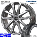235/40R18 95Q XL アイスナビ8 ICE NAVI 8 グッドイヤー GOODYEAR 新品 冬用 スタッドレスタイヤ ホイール 4本セット KIT JAPAN QRASIZ GC36F 18×7.5+38 5/114.3