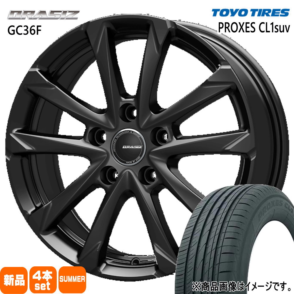 215/70R16 プロクセス CL1 SUV PROXES CL1 suv トーヨータイヤ TOYOTIRES 新品 夏用 サマータイヤ ホイール 4本セット KIT JAPAN QRASIZ GC36F 16×6.5+40 5/114.3 16インチ
