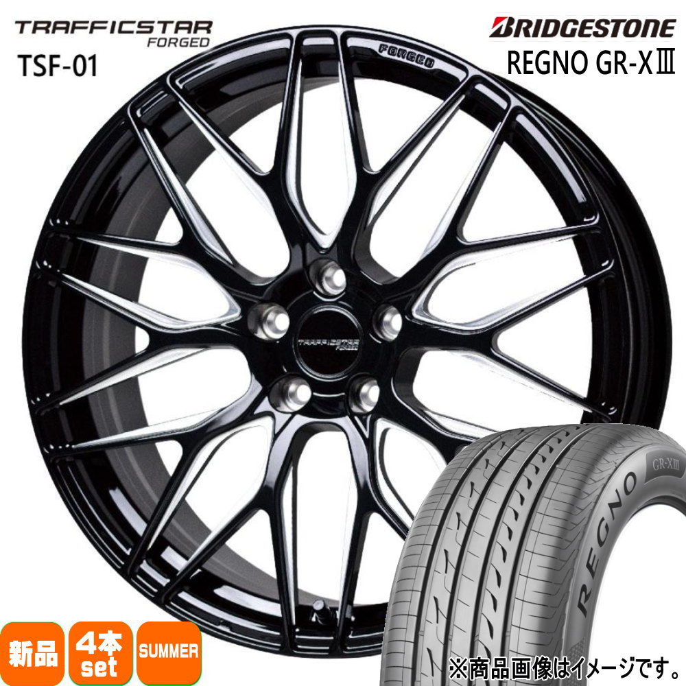 245/40R20 99W XL レグノ GRX3 REGNO GR-X3 ブリヂストン BRIDGESTONE 新品 夏用 サマータイヤ ホイール 4本セット HOT STUFF CORPORATION TRAFFICSTAR FORGED TSF-01 20×8.5+43 5/114.3