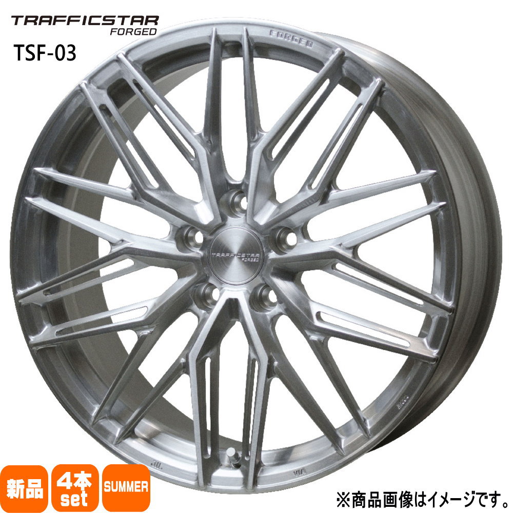 225/40R19 銘柄指定不可 輸入タイヤ 輸入タイヤ 輸入タイヤ 新品 夏用 サマータイヤ ホイール 4本セット HOT STUFF CORPORATION TRAFFICSTAR FORGED TSF-03 19×8.0+42 5/114.3 19インチ