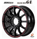 送料無料　4本セット　5ZIGEN　5次元　BLACKMAN　G.I　ブラックマン　グロスブラックレッドライン　17インチ　6.5J　インセット+38　6穴　PCD139.7　JWL-T　4本　200系ハイエース　レジアスエース