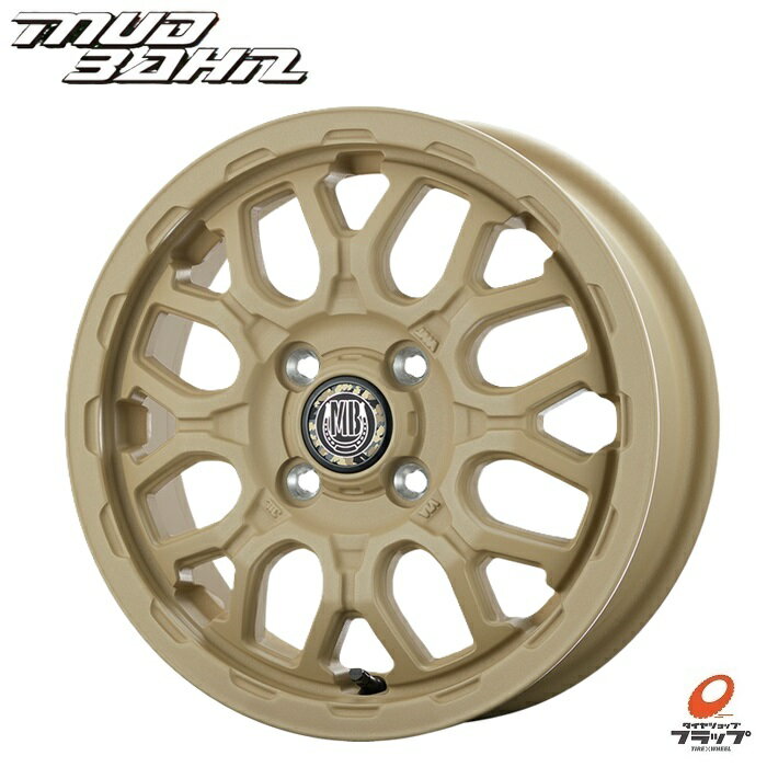 送料無料 ホイールのみ 4本セット BEST INTERMILANO MUD BAHN XR-800M ME チッピングベージュ 14インチ 4.5J インセット+45 4穴 PCD100 JWL 軽自動車 インターミラノ ベスト マッドバーン ざらざら塗装