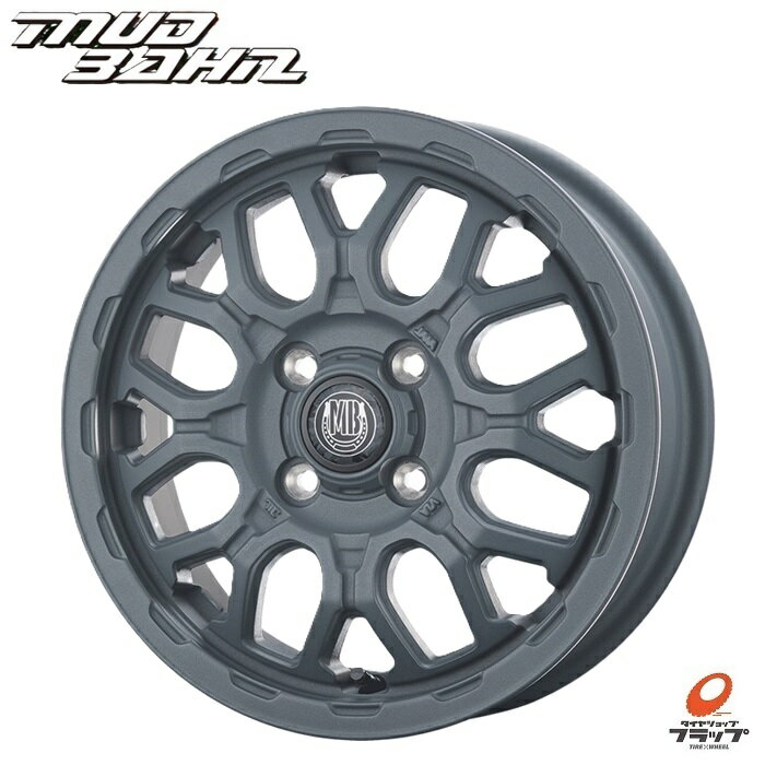 送料無料 ホイールのみ 4本セット BEST INTERMILANO MUD BAHN XR-800M ME チッピンググレー14インチ 4.5J インセット+45 4穴 PCD100 JWL 軽自動車 インターミラノ ベスト マッドバーン ざらざら塗装