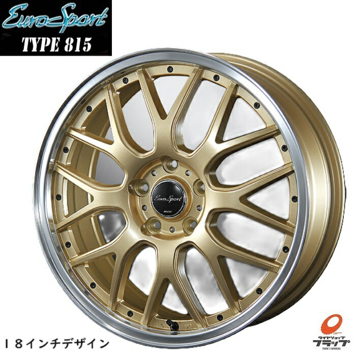 【取り寄せ品】 送料無料 4本セット BLEST EuroSport 815 セミグロスゴールド 17インチ 7.0J インセット+48 5穴 PCD114.3 ブレスト ユーロスポーツ