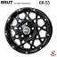 【取り寄せ品】送料無料 4本セット ホイールのみ TRISTAR BRUT BR-55 ミルドサティンブラック 14インチ..