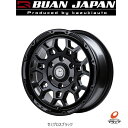 【取り寄せ品】 送料無料 ホイールのみ 4本セット BUAN JAPAN RUGGED ROCK セミグロスブラック 16インチ 6.5J インセット38 6穴 PCD139.7 JWL-T JWL VIA JAWA 舞杏 ブアンジャパン ラギッドロック オフロード 200系ハイエース レジアスエース 車検規格対応品 日本製 国内生産