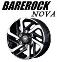 送料無料 4本セット KITジャパン BAREROCK NOVA ベアロック ノーヴァ ブラックポリッシュ 15インチ 6J インセット 35 6穴 PCD139.7 JWL-T 4本 200系ハイエース レジアスエース モデリスタ採用ホイール トヨタ純正ナット対応 KITJAPAN KOSEI コーセイ