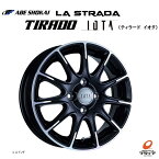 【取り寄せ品】法人宛送料無料~ LA STRADA TIRADO IOTA ブラックポリッシュ 14x5.5J+40 4H100 ホイールのみ 4本 個人宅も追加料金にて対応可能 阿部商会 ラストラーダ ティラード イオタ コンパクトカー