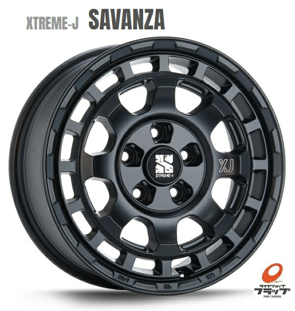 【取り寄せ品】送料無料 ホイールのみ 4本セット MLJ XTREME-J SAVANZA エクストリームジェイ サヴァンザ サテンブラック 16インチ 7J インセット+35 5穴 PCD114.3 JWL JWL-T デリカD:5 エクストレイル RAV4