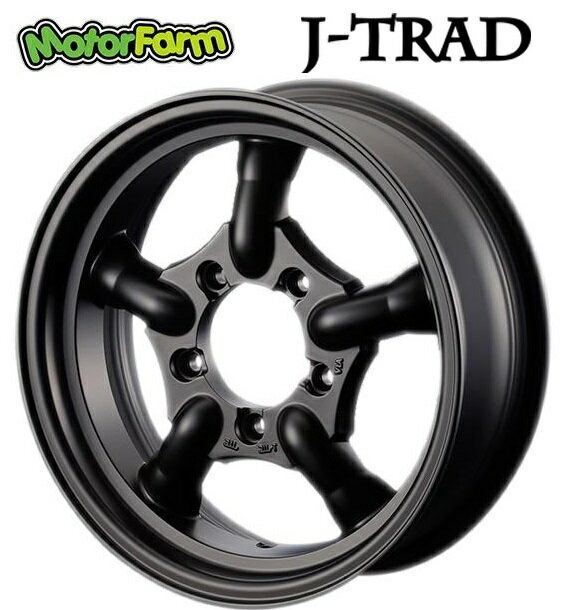 送料無料　ホイールのみ　4本セット　モーターファーム　J-TRAD ジェイトラッド Motor Farm　マットブラック　16インチ　5.5J　インセット+20　5穴　PCD139.7　スズキ　ジムニー