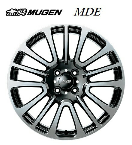 送料無料 4本セット 無限 MUGEN MDE ブラックミラーフェイス 17インチ 7J インセット 60 4穴 PCD100 ホンダ フィット