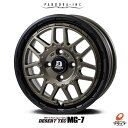 送料無料 4本セット パンドラ DESERT TEC デザートテック MG-7 マットブロンズ/マットブラック 14インチ 5J インセット+45 4穴 PCD100 JWL-T PANDORA DESERT TEC ホイールのみ4本 軽自動車 軽トラ