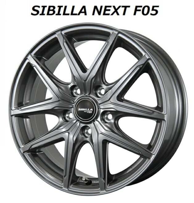 送料無料 4本セット ホイールのみ トピー実業 SIBILLA NEXT F05 シビラネクスト ディープシルバー 18インチ 7.5J インセット+38 5穴 PCD114.3 クラウン マークX アルファード ヴェルファイア エルグランド エクストレイル シーマ フーガ