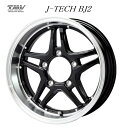 送料無料　4本セット　トライアルファ　J-TECH　BJ2　グロスブラック　リムポリッシュ　16インチ　5.5J　インセット+20　5穴　PCD139.7　JWL-T　VIA　4本　スズキ　ジムニー